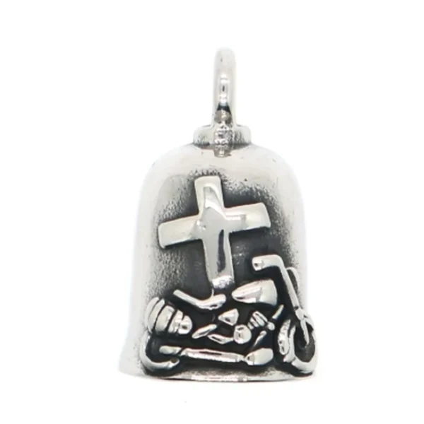 Punk Flame Motorcycle Bell Keychain Pendant Men\'s Hip Hop Rock Riding Exorcism Amulet Jewelry Accessories - Image 34