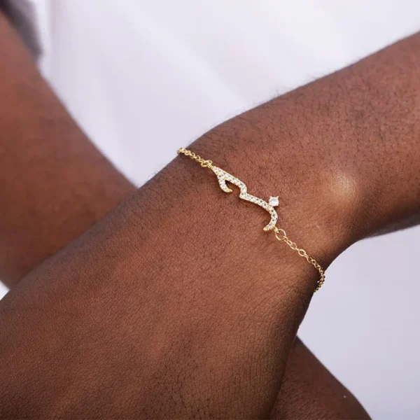 Charm Lovely Arabic CZ Love Statement Bracelets & Bangle For Women Men Stainless Steel Accessories Ketting Pulseira envio gratis - Image 22