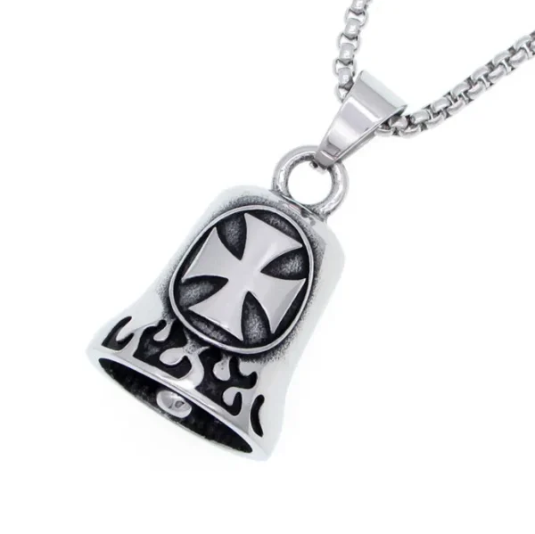 Punk Flame Motorcycle Bell Keychain Pendant Men\'s Hip Hop Rock Riding Exorcism Amulet Jewelry Accessories - Image 26