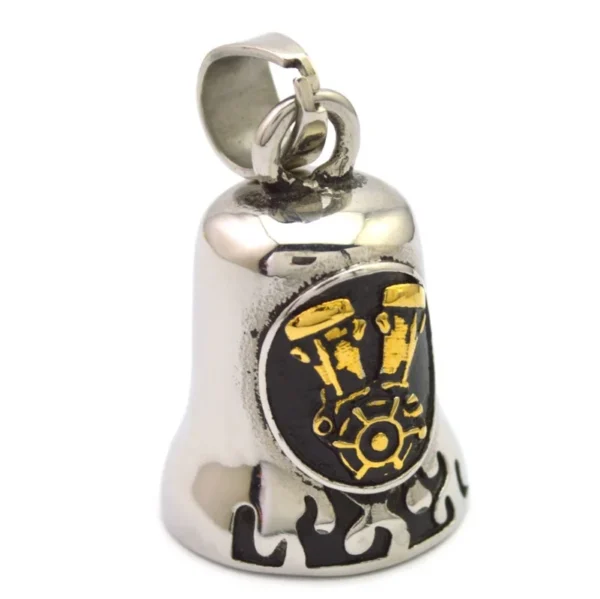 Punk Flame Motorcycle Bell Keychain Pendant Men\'s Hip Hop Rock Riding Exorcism Amulet Jewelry Accessories - Image 46