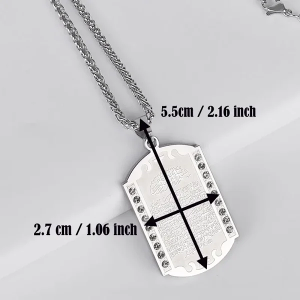 Allah Ayat al-Kursi islam muslim pendant necklace   Ayatul Kursi jewelry - Image 2