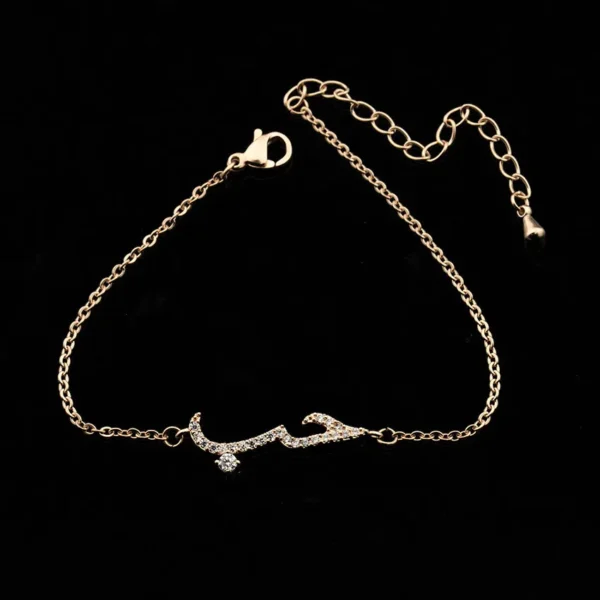 Charm Lovely Arabic CZ Love Statement Bracelets & Bangle For Women Men Stainless Steel Accessories Ketting Pulseira envio gratis - Image 8