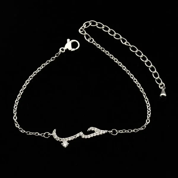 Charm Lovely Arabic CZ Love Statement Bracelets & Bangle For Women Men Stainless Steel Accessories Ketting Pulseira envio gratis - Image 9