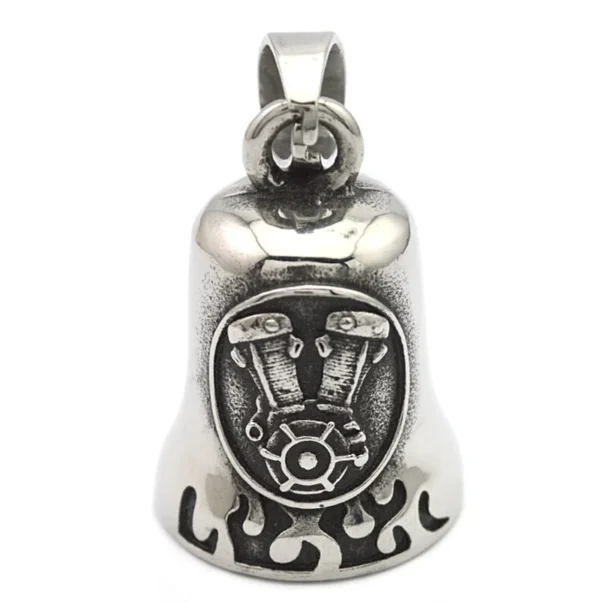 Punk Flame Motorcycle Bell Keychain Pendant Men\'s Hip Hop Rock Riding Exorcism Amulet Jewelry Accessories - Image 45