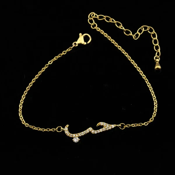 Charm Lovely Arabic CZ Love Statement Bracelets & Bangle For Women Men Stainless Steel Accessories Ketting Pulseira envio gratis - Image 7