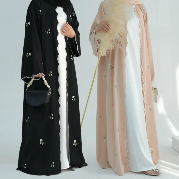 Eid Muslim Abaya for Women Embroidery Cardigan Dresses Abayas Ramadan Morocco Dubai Jalabiya Kaftan Vestidos Arab Long Robe 2025 - Image 10
