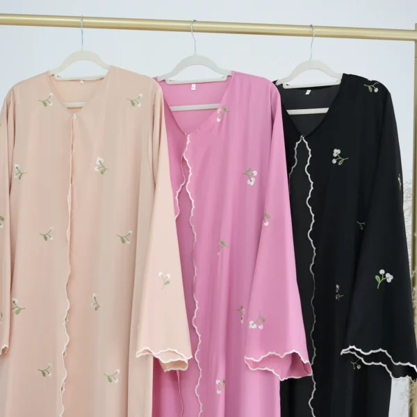 Eid Muslim Abaya for Women Embroidery Cardigan Dresses Abayas Ramadan Morocco Dubai Jalabiya Kaftan Vestidos Arab Long Robe 2025 - Image 37