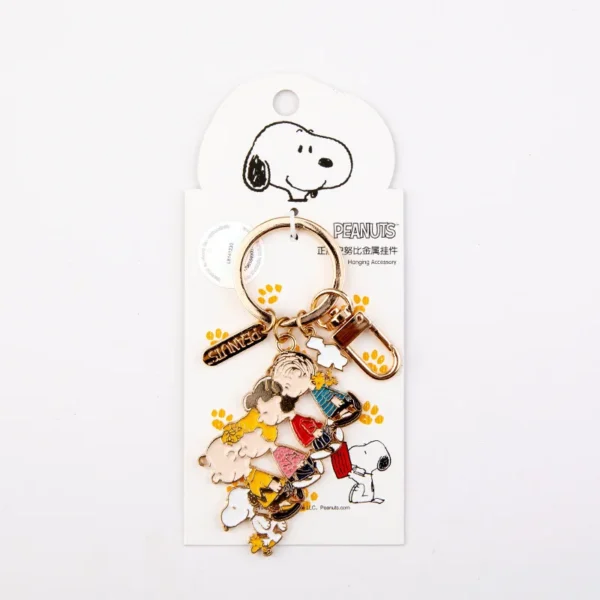 Anime SNOOPY Charlie Metal Keychain Cute Couple Bagpack Pendant Key Ring for Men Women Car Keychain Accessories Birthday Gift - Image 7