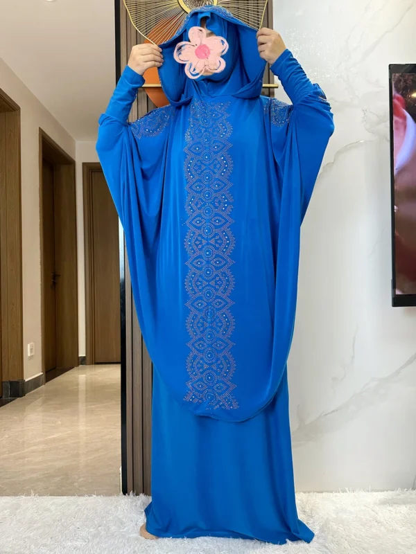 New Dubai Ramadan Muslim Women's Prayer Set Hooded Hijab With the Long Skirt Turkey-African Dubai Islam Lady Cloth Kaftan Abaya - Image 27
