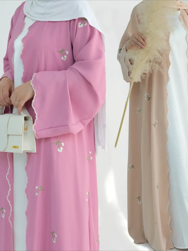 Eid Muslim Abaya for Women Embroidery Cardigan Dresses Abayas Ramadan Morocco Dubai Jalabiya Kaftan Vestidos Arab Long Robe 2025 - Image 3