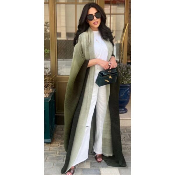 Muslim Abaya for Women Bat Sleeve Pleated Gradient Cardigan Trench Coat 2023 Autumn Dubai Abayas Plus Size Women's Luxury Coat - Image 31