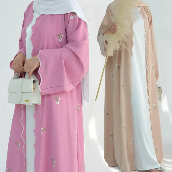 Eid Muslim Abaya for Women Embroidery Cardigan Dresses Abayas Ramadan Morocco Dubai Jalabiya Kaftan Vestidos Arab Long Robe 2025 - Image 12