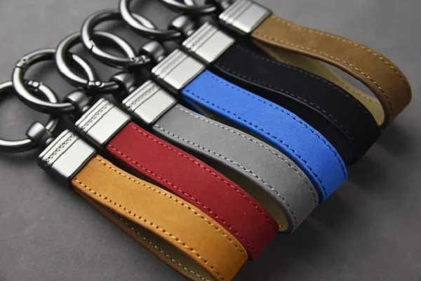 Luxury Genuine Leather Keychain Top-end Business Gift For Man Good Quality Black Brown Real Leather Car Key Keyholder Key Chain - Image 14