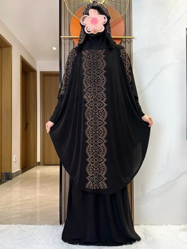 New Dubai Ramadan Muslim Women's Prayer Set Hooded Hijab With the Long Skirt Turkey-African Dubai Islam Lady Cloth Kaftan Abaya - Image 5