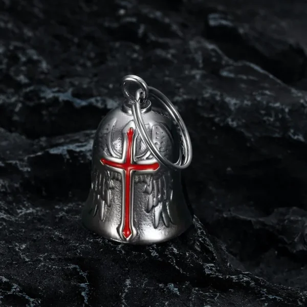 Punk Flame Motorcycle Bell Keychain Pendant Men\'s Hip Hop Rock Riding Exorcism Amulet Jewelry Accessories - Image 14
