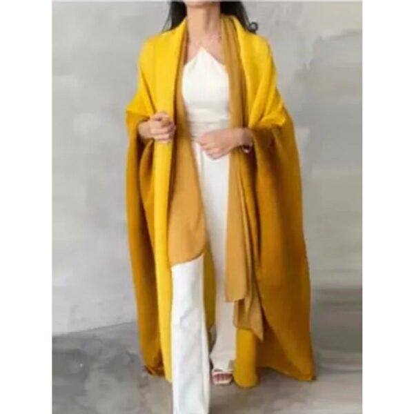 Muslim Abaya for Women Bat Sleeve Pleated Gradient Cardigan Trench Coat 2023 Autumn Dubai Abayas Plus Size Women's Luxury Coat - Image 23