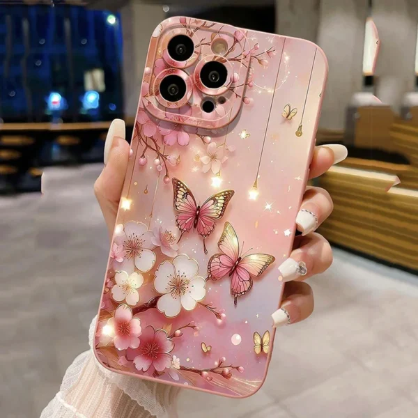 Butterfly Floral Design Phone Case for Samsung Galaxy A56 A16 A15 A35 A55 A34 A54 A33 A53 A32 S25 S23 Ultra S22 Plus S24FE Cover - Image 3