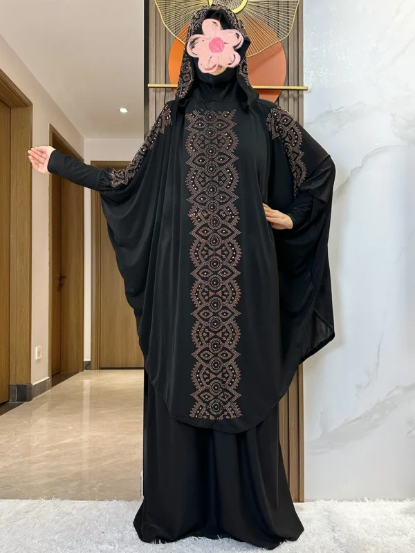 New Dubai Ramadan Muslim Women's Prayer Set Hooded Hijab With the Long Skirt Turkey-African Dubai Islam Lady Cloth Kaftan Abaya - Image 22