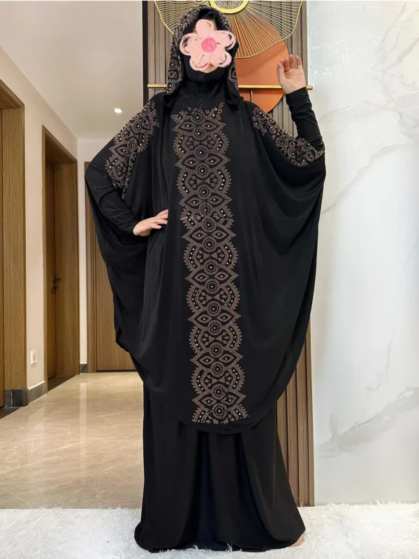 New Dubai Ramadan Muslim Women's Prayer Set Hooded Hijab With the Long Skirt Turkey-African Dubai Islam Lady Cloth Kaftan Abaya - Image 21