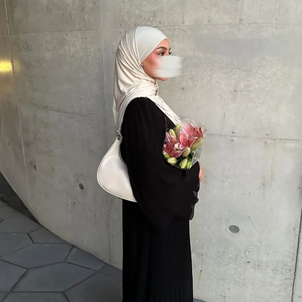 Eid Muslim Dress for Women Pleated Flare Sleeve Jalabiya Kaftan Islam Vestidos Arab Long Robe Ramadan Morocco Dubai Abayas 2024 - Image 18