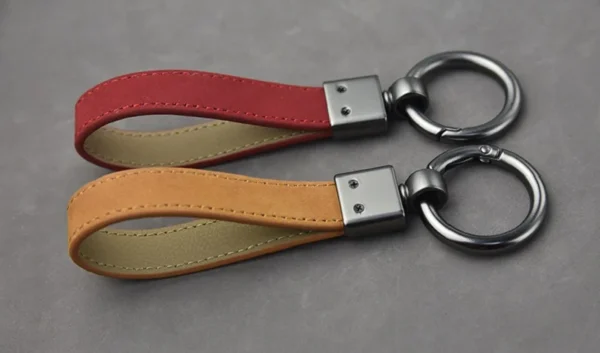 Luxury Genuine Leather Keychain Top-end Business Gift For Man Good Quality Black Brown Real Leather Car Key Keyholder Key Chain - Image 18