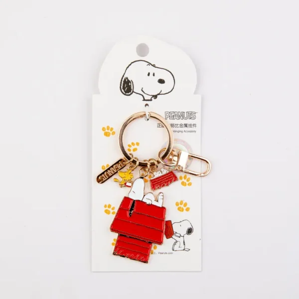 Anime SNOOPY Charlie Metal Keychain Cute Couple Bagpack Pendant Key Ring for Men Women Car Keychain Accessories Birthday Gift - Image 4