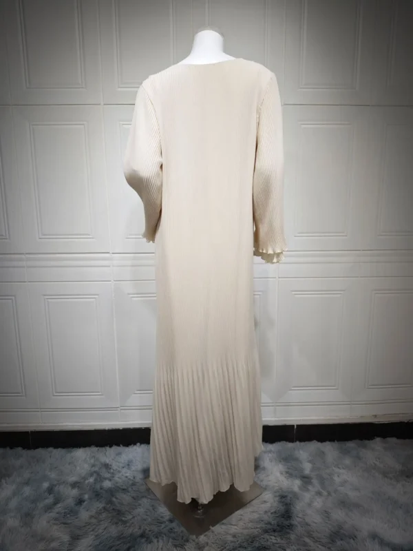 Eid Muslim Dress for Women Pleated Flare Sleeve Jalabiya Kaftan Islam Vestidos Arab Long Robe Ramadan Morocco Dubai Abayas 2024 - Image 37