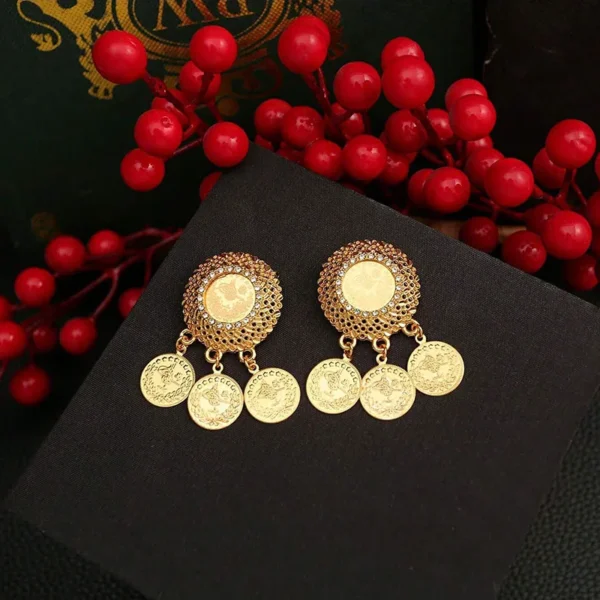 DiCai New Women's Brooch Oman Kurdish Coin Gold-plated Pendant Wedding Jewelry Bride Gift Lapel Pin Accessories Cute Fashion - Image 10