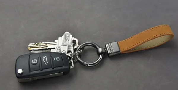 Luxury Genuine Leather Keychain Top-end Business Gift For Man Good Quality Black Brown Real Leather Car Key Keyholder Key Chain - Image 22