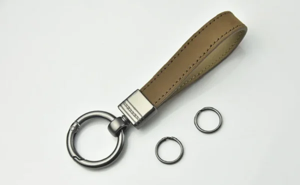 Luxury Genuine Leather Keychain Top-end Business Gift For Man Good Quality Black Brown Real Leather Car Key Keyholder Key Chain - Image 15