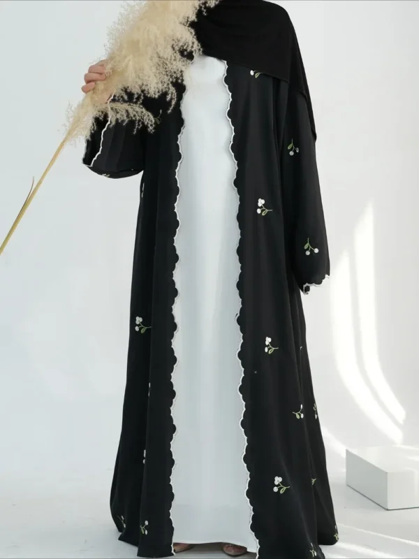 Eid Muslim Abaya for Women Embroidery Cardigan Dresses Abayas Ramadan Morocco Dubai Jalabiya Kaftan Vestidos Arab Long Robe 2025 - Image 7