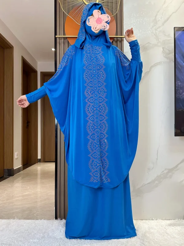 New Dubai Ramadan Muslim Women's Prayer Set Hooded Hijab With the Long Skirt Turkey-African Dubai Islam Lady Cloth Kaftan Abaya - Image 26