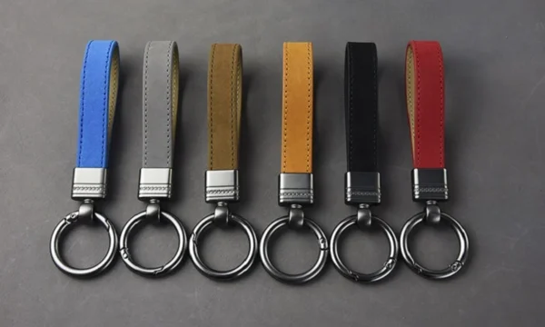 Luxury Genuine Leather Keychain Top-end Business Gift For Man Good Quality Black Brown Real Leather Car Key Keyholder Key Chain - Image 24