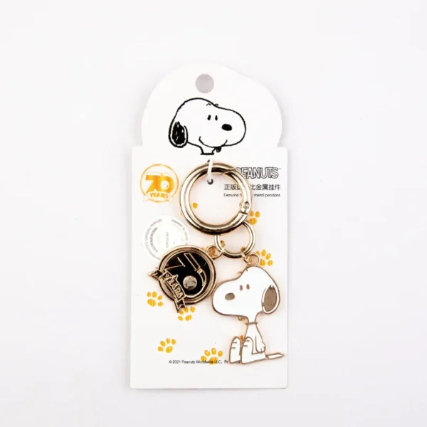 Anime SNOOPY Charlie Metal Keychain Cute Couple Bagpack Pendant Key Ring for Men Women Car Keychain Accessories Birthday Gift - Image 5