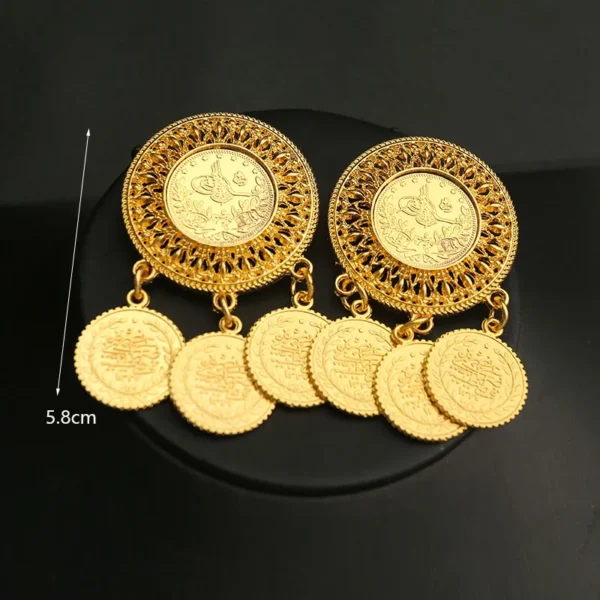 DiCai New Women's Brooch Oman Kurdish Coin Gold-plated Pendant Wedding Jewelry Bride Gift Lapel Pin Accessories Cute Fashion - Image 13