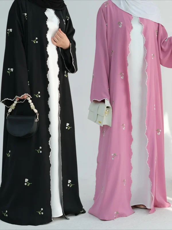 Eid Muslim Abaya for Women Embroidery Cardigan Dresses Abayas Ramadan Morocco Dubai Jalabiya Kaftan Vestidos Arab Long Robe 2025 - Image 2
