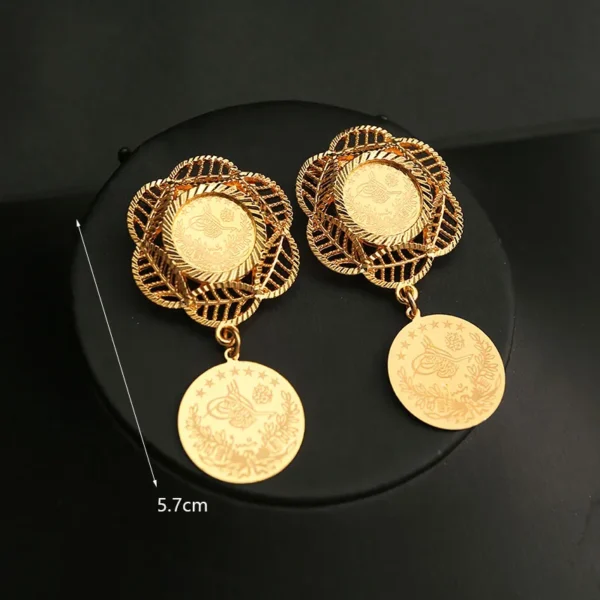 DiCai New Women's Brooch Oman Kurdish Coin Gold-plated Pendant Wedding Jewelry Bride Gift Lapel Pin Accessories Cute Fashion - Image 11